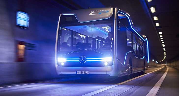 Mercedes-Benz Shows Off Self-Driving Future Bus