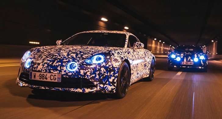 Alpine A120 Prototypes Roam Paris At Night