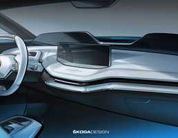 Skoda Previews Vision E’s Futuristic Interior