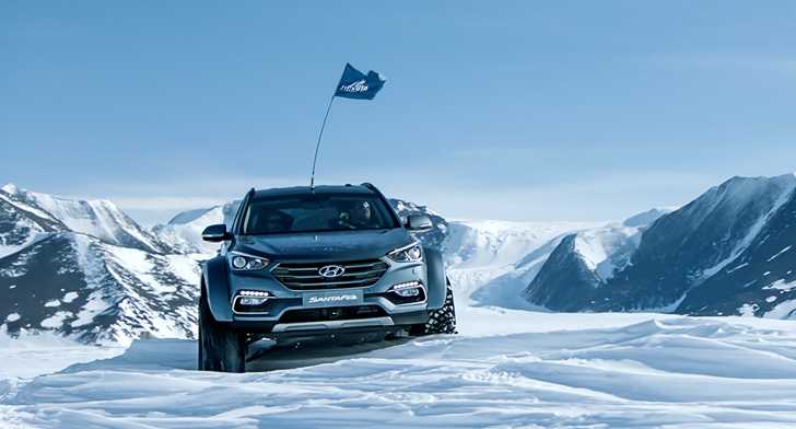 Hyundai Santa Fe Treks Across The Antarctic