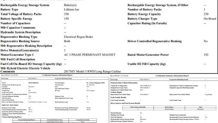 US EPA Outs Model 3’s 80kWh Battery Pack