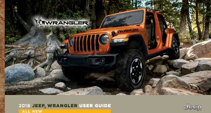 2018 Jeep Wrangler Owners Manual Leaked