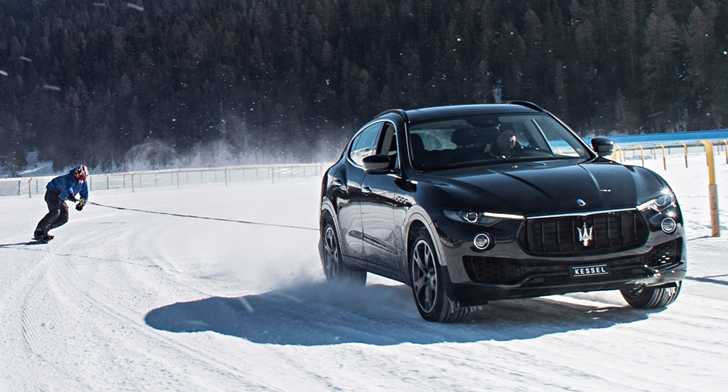 Maserati Levante S Pulls Snowboarder To Record Speeds – Gallery