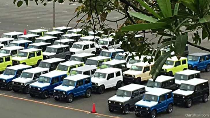 2019 Suzuki Jimnys All Lined Up Neatly Outside Factory – Gallery