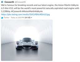 Aston Martin Valkyrie Will Offer 843kW, No Forced Induction