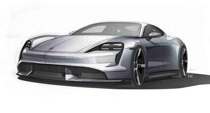 New Sketch Teases Porsche Taycan EV In Production Guise