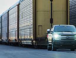 Just An Electric Ford F-150 Nonchalantly Tows 450,000kg