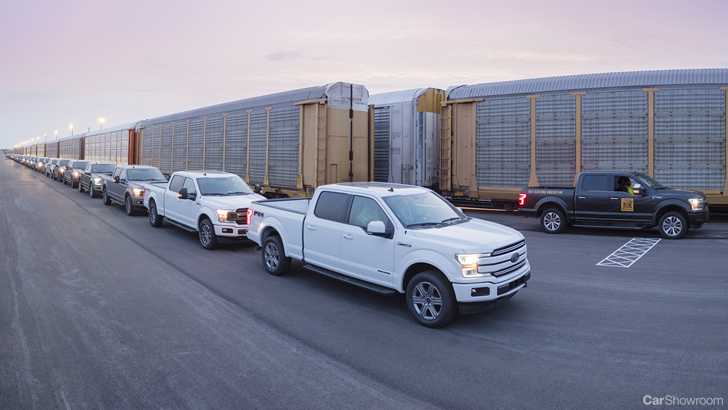 Just An Electric Ford F-150 Nonchalantly Tows 450,000kg