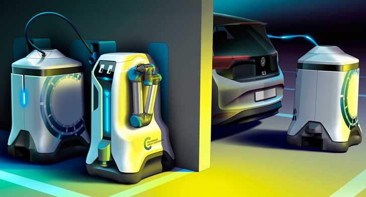 Volkswagen Develops Mobile Robot That Will Charge Up Your EV - Autonomously
